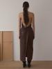 ECOMMAE Unbalanced Maxi Apron (Brown)