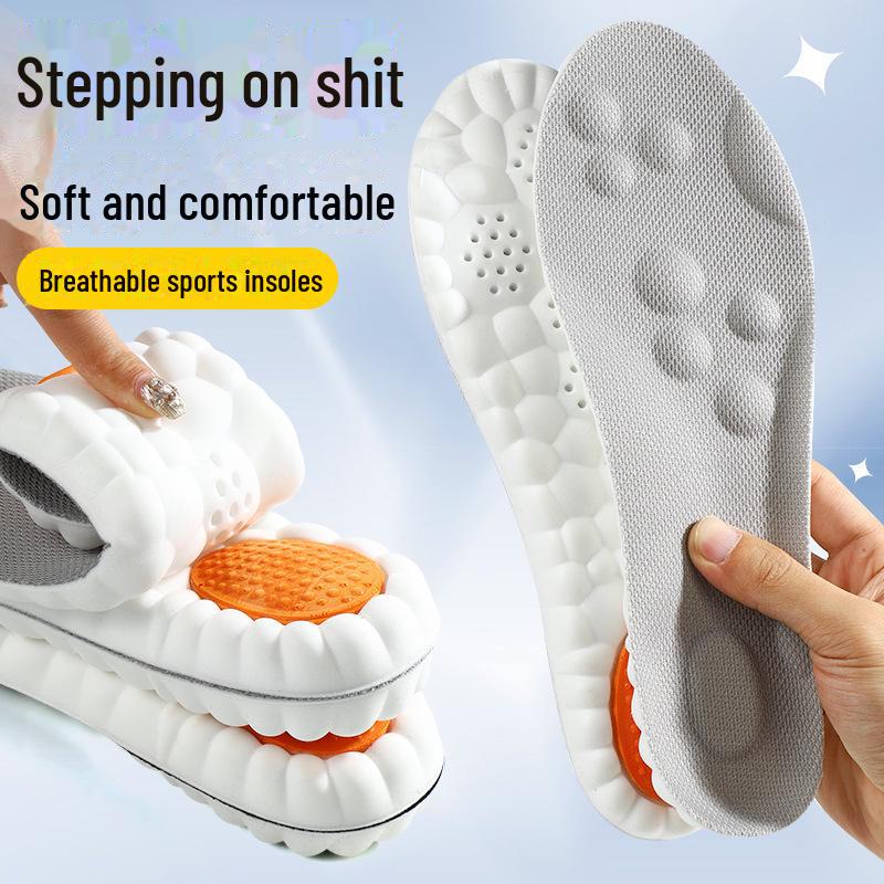 Ultra Comfort Air Cushion Sports Insoles: Shock-Absorbing, Deodorizing, Sweat-Absorbent, Breathable - Ideal for Long-Running Sessions