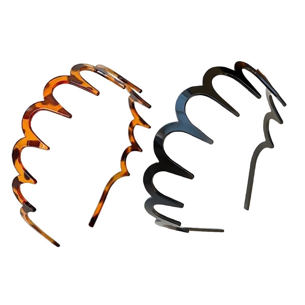 U-Shaped Fashion Tooth Hair Comb Headband for Women - Reversible Korean Style High Cranium Headbands with Teeth for Teen Girls