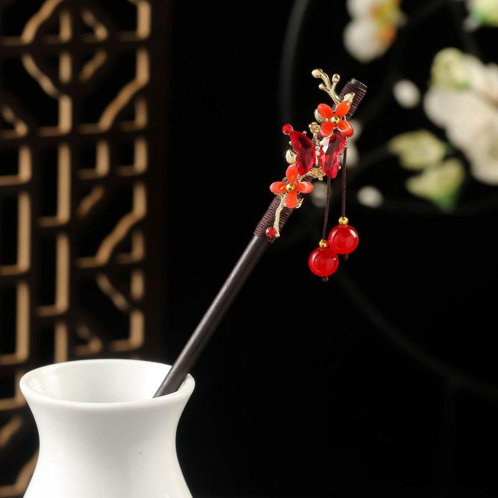 

Winding Flower Hair Insert Wooden Hair Chopsticks Elegant Hair Stick Gift 09
