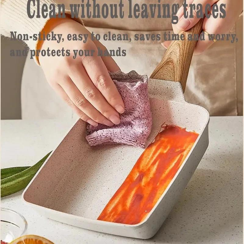 Kitchen Thickened Omelet Pan Non Stick Pan Square Frying Pan Egg Roll Steak Small Frying Pan Breakfast Pan Maker Cookware