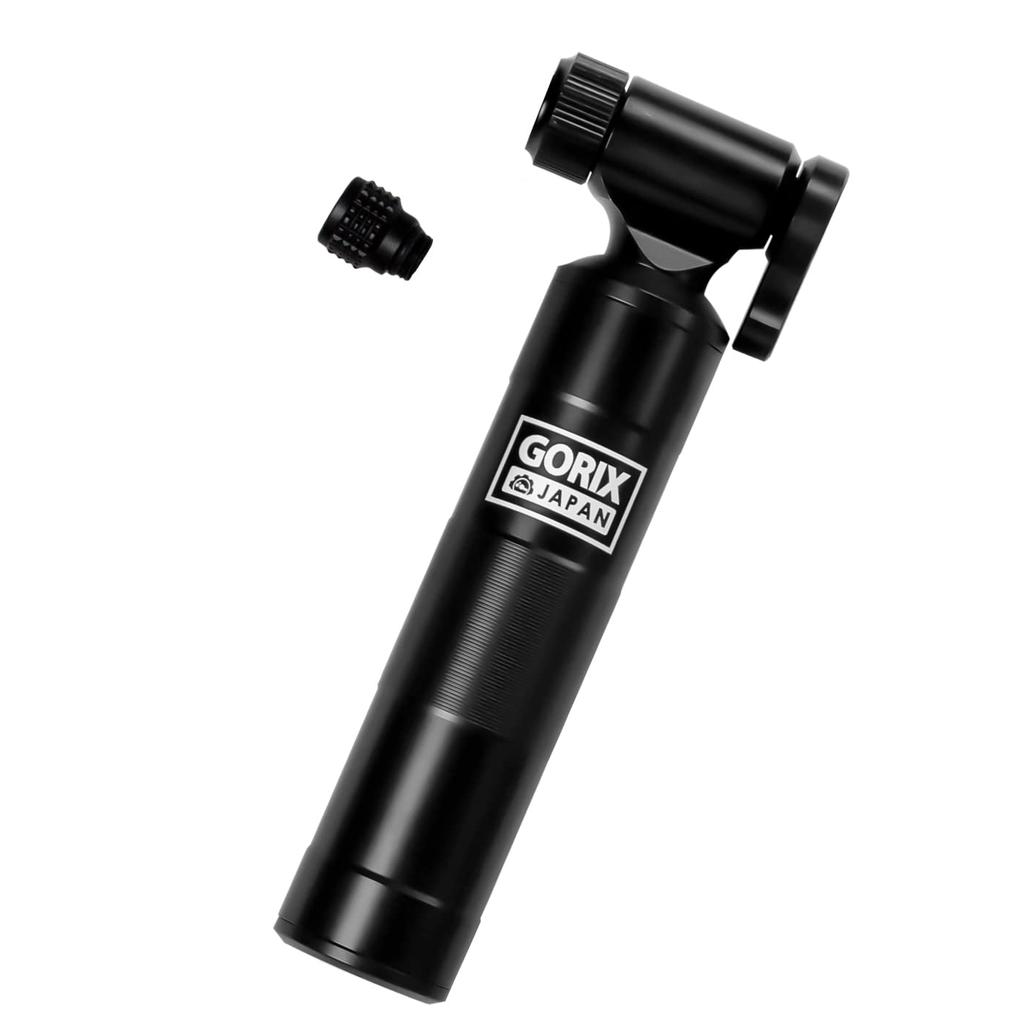 GORIX Bicycle Portable Air Pump CO2 Inflator CO2 Air Pump British 3 Valve Compatible Lever Adjustable Case Lightweight Small CO2 Head Road Bike Air