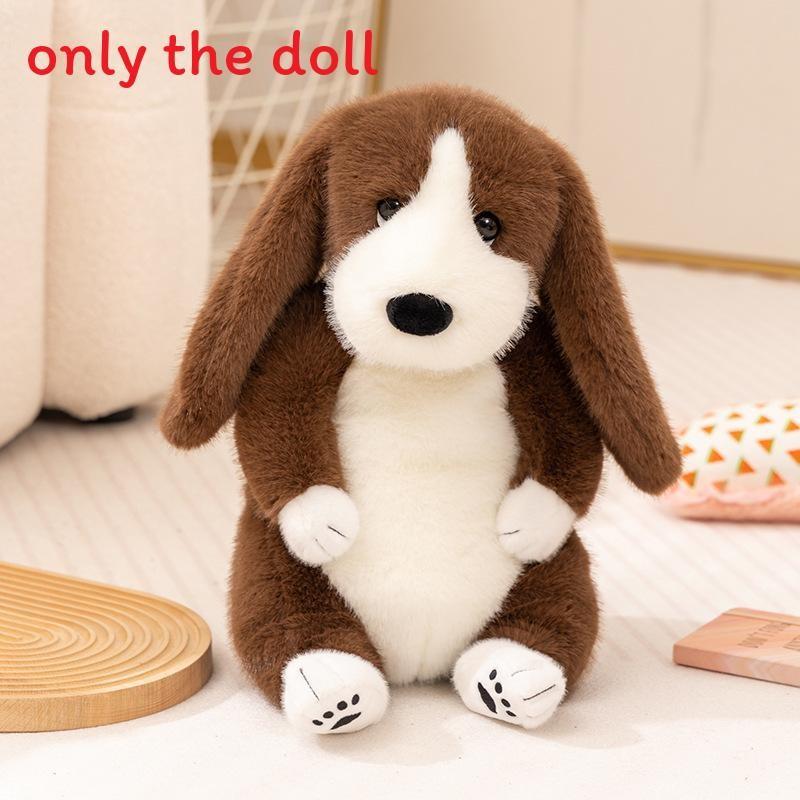 Dog Realistic Plush Toys Featuring Rottweiler And Basset Hound Styles For Gift