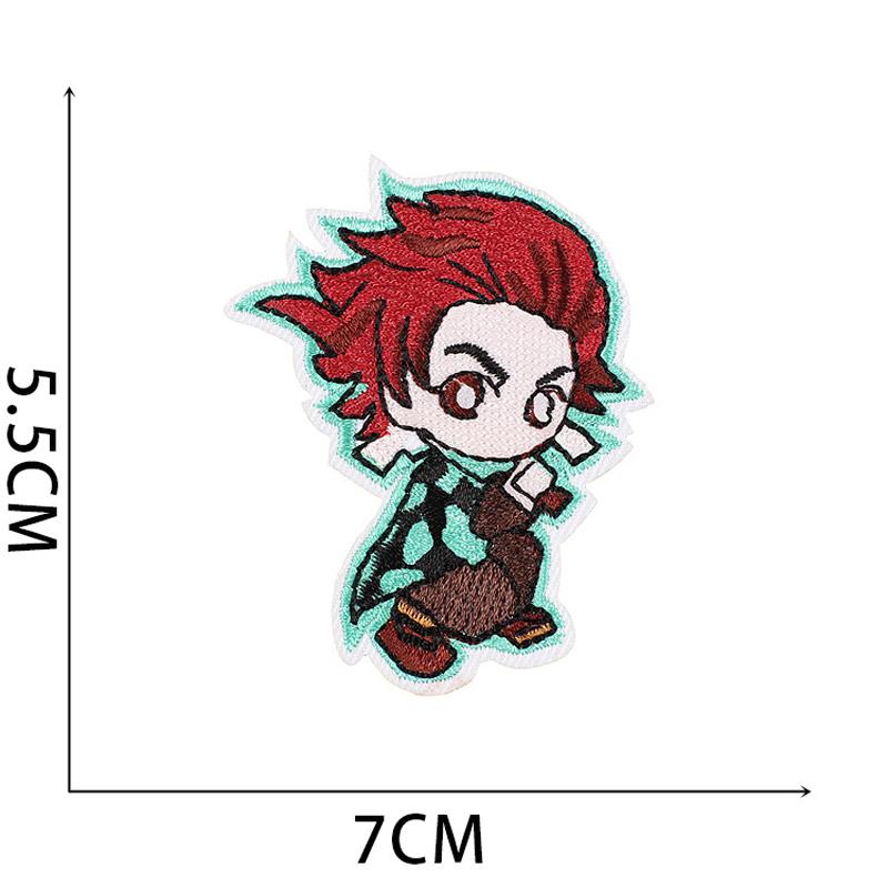19Pcs/Set Anime Demon Slayer Q-Version Character Embroidery Patch Clothing Decoration