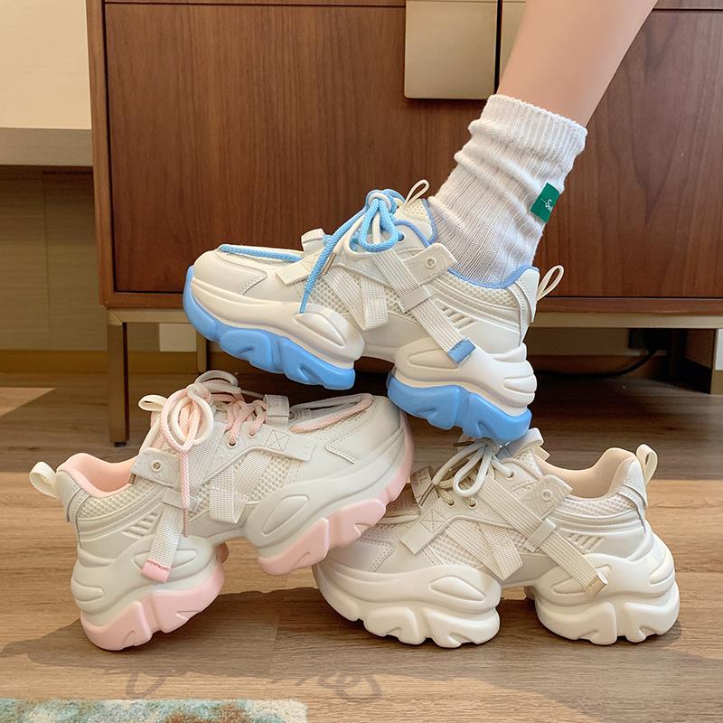 New Spring and Autumn High Quality Brand Female Sport Shoes Platform Women's Sneakers Fashion Cool Outdoor Walking Daddy Shoes