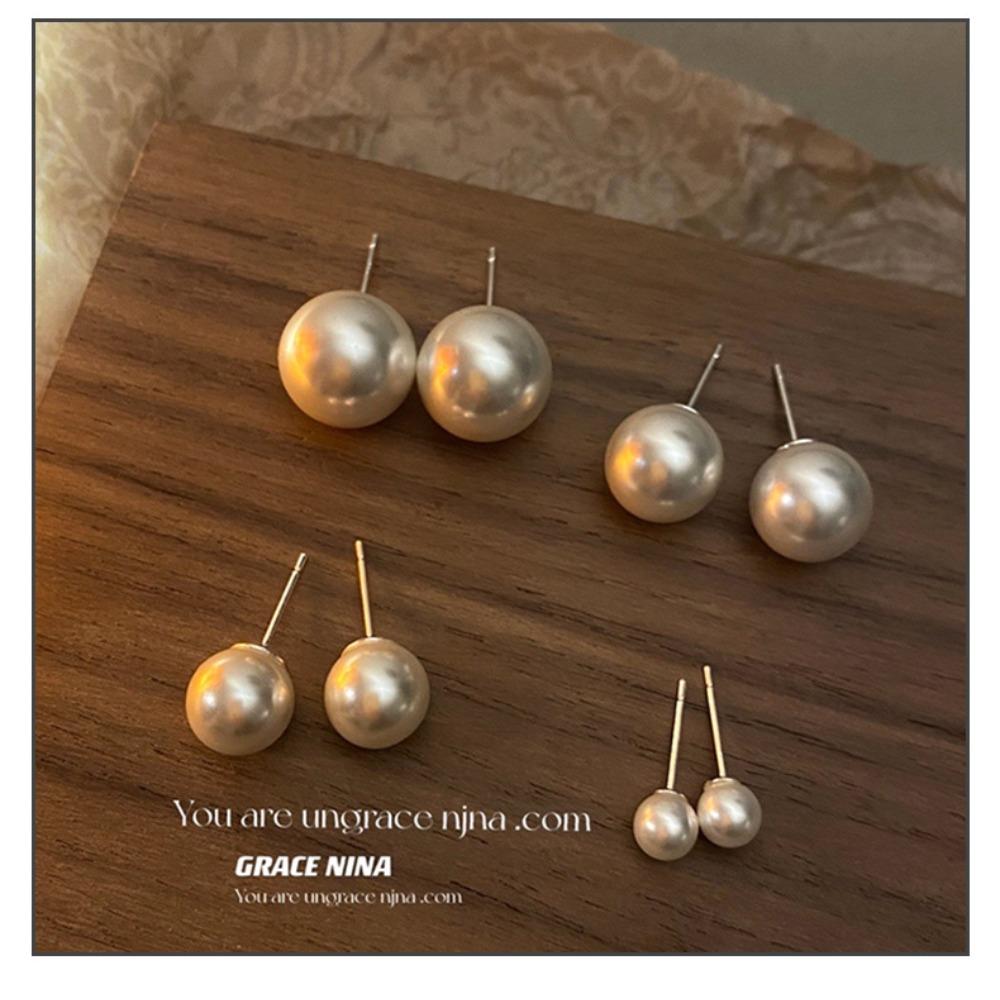 Pearl Stud Earrings 2026 New Trendy Commuter Versatile Earrings Female Korean Temperament Internet Celebrity Earrings