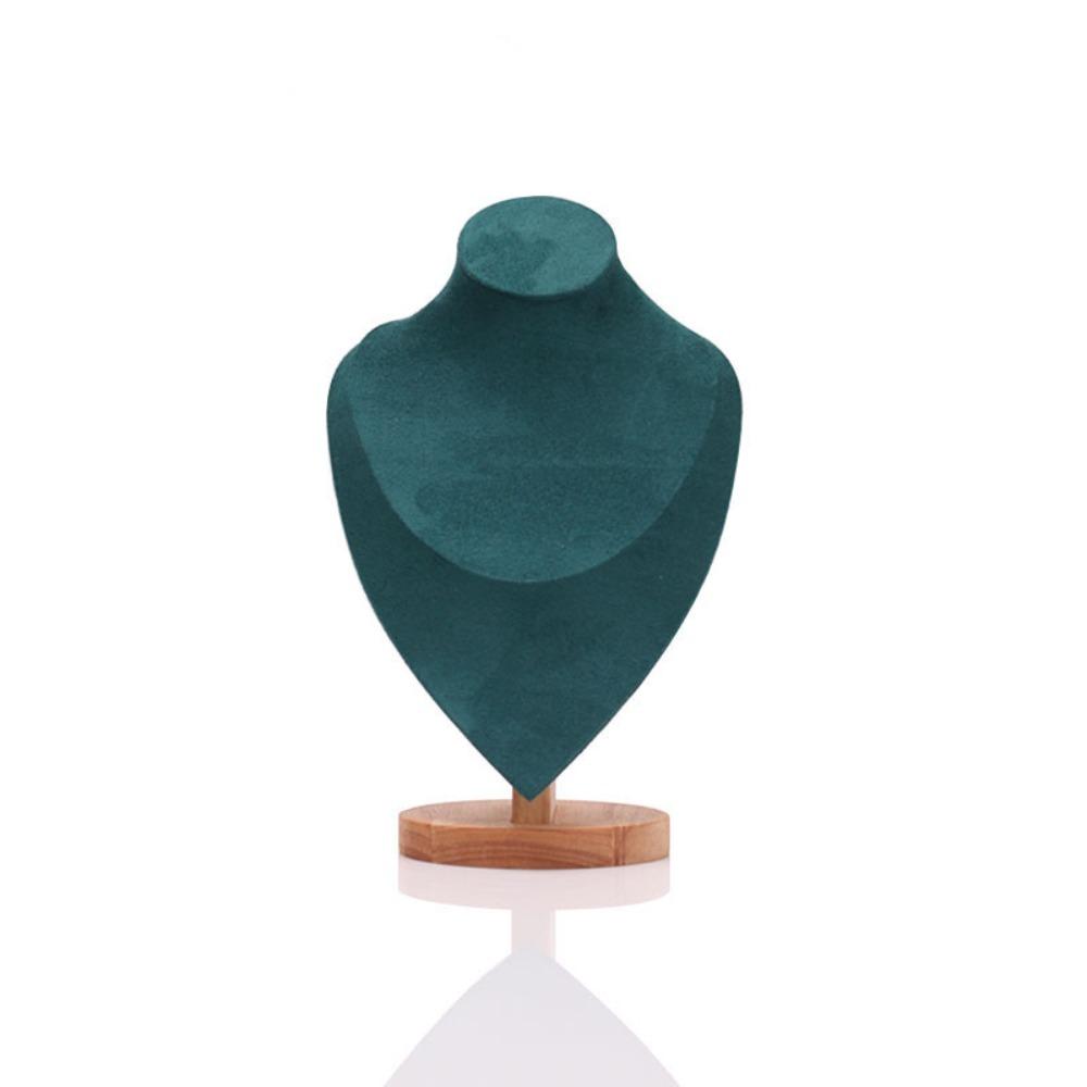 Velvet Jewelry Storage Rack Wooden Neck Display Props High Quality Display Model  Necklace