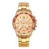 TIME100 Fashion Multifunction Three Circle Chronograph Quartz Watch Men's #W50327G.03A (Gold)