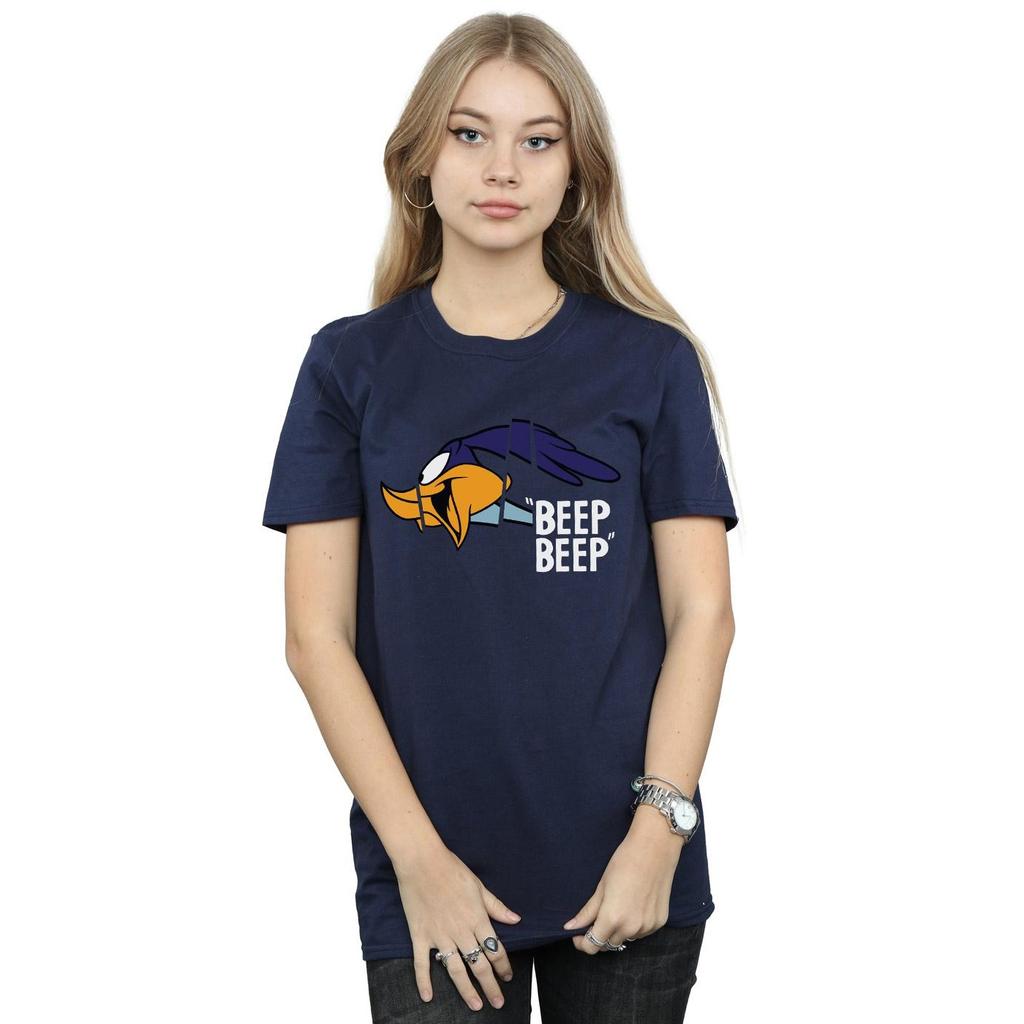 Looney Tunes Womens/Ladies Beep Beep Road Runner Cotton Boyfriend T-Shirt