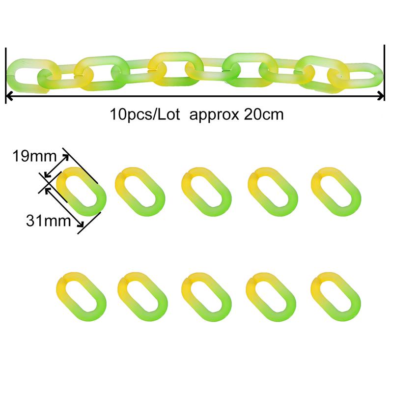 10 sztuk akrylowe otwarte łańcuszki do okularów przeciwsłonecznych na naszyjnik DIY bransoletka kolczyki tworzenia biżuterii akcesoria rzemieślnicze