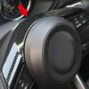 For Mazda CX-5 CX5 2017-2023 Carbon Fiber 3X Car Steering Wheel Decor Cover Trim