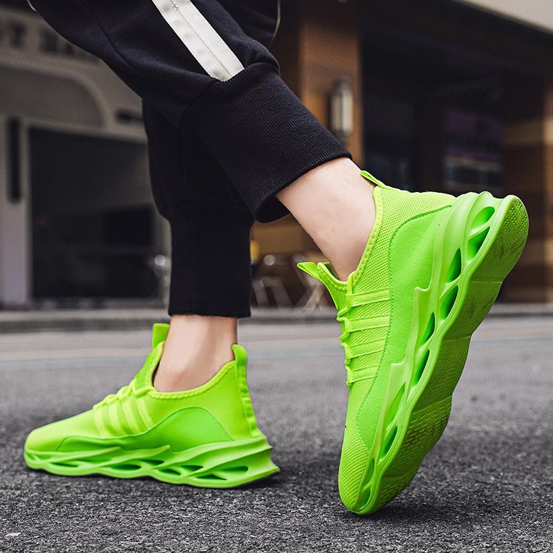 Wiosna/jesień Męskie duże rozmiary latające, tkane i oddychające powierzchnie siatkowe Ultralekki stołek Męskie buty sportowe na świeżym powietrzu