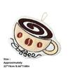 Cartoon Coffee Bread Shape Hand Towel Coral Fleece Soft Bathroom Kerchief Thickened Hanging Style Washcloth Kitchen