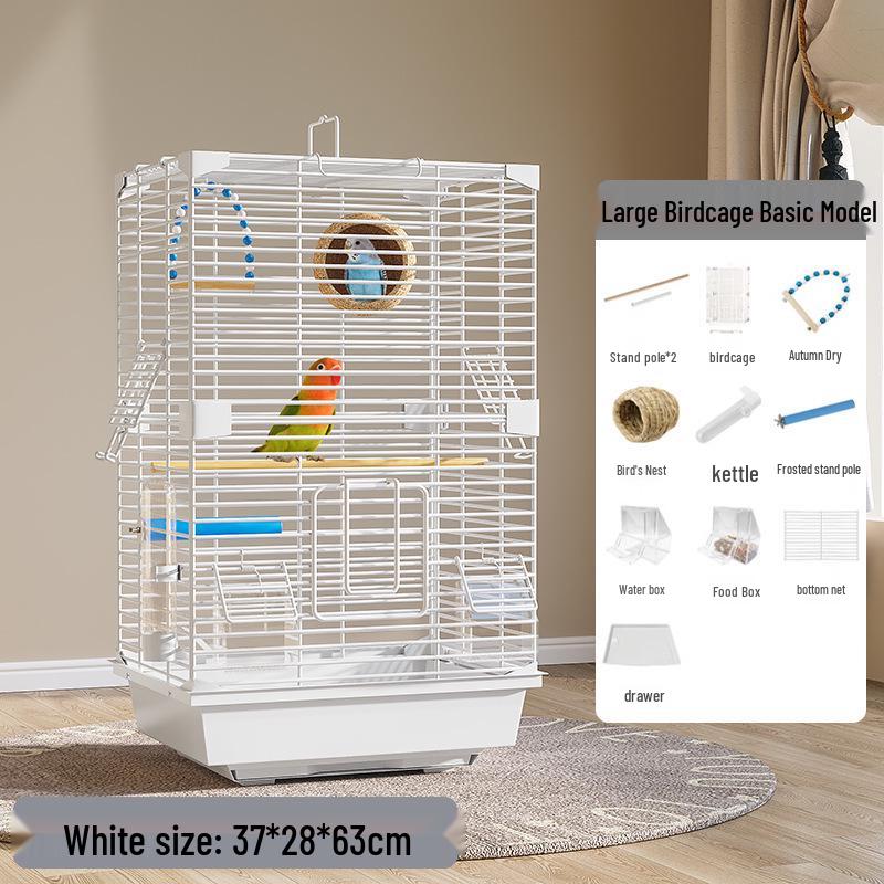 Luxury Birdcage with Breeding Box for Parrots and Budgies - Large Aviary for Cockatiels, Mynas, and More