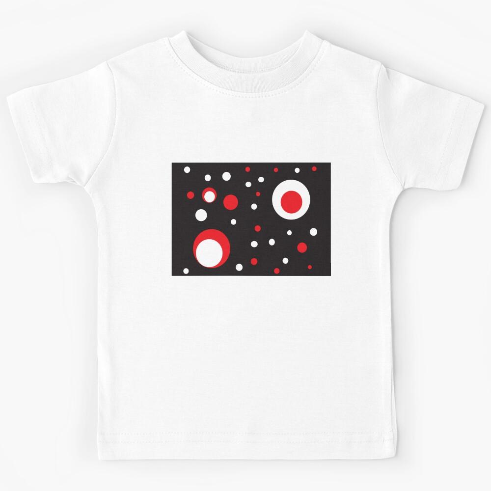 Red White Black Retro Circle Retro Kids T-Shirt 110