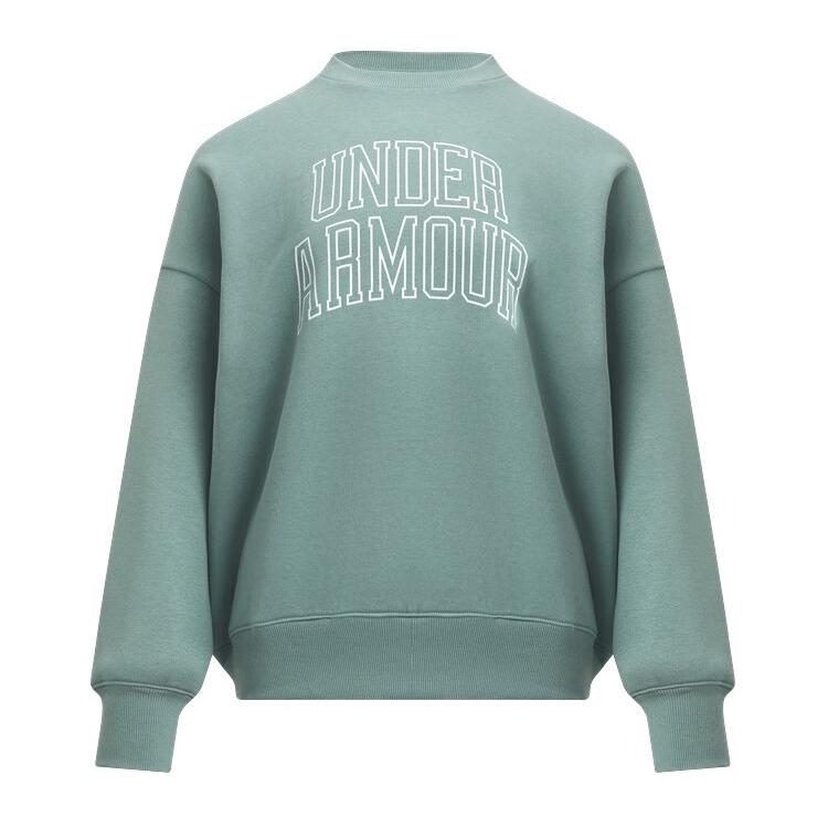 

Under Armour Rival Varsity Letter Fleece Loose Sports Pullover Long Sleeve Sweatshirt Women sweatshirt 6007880-323 S