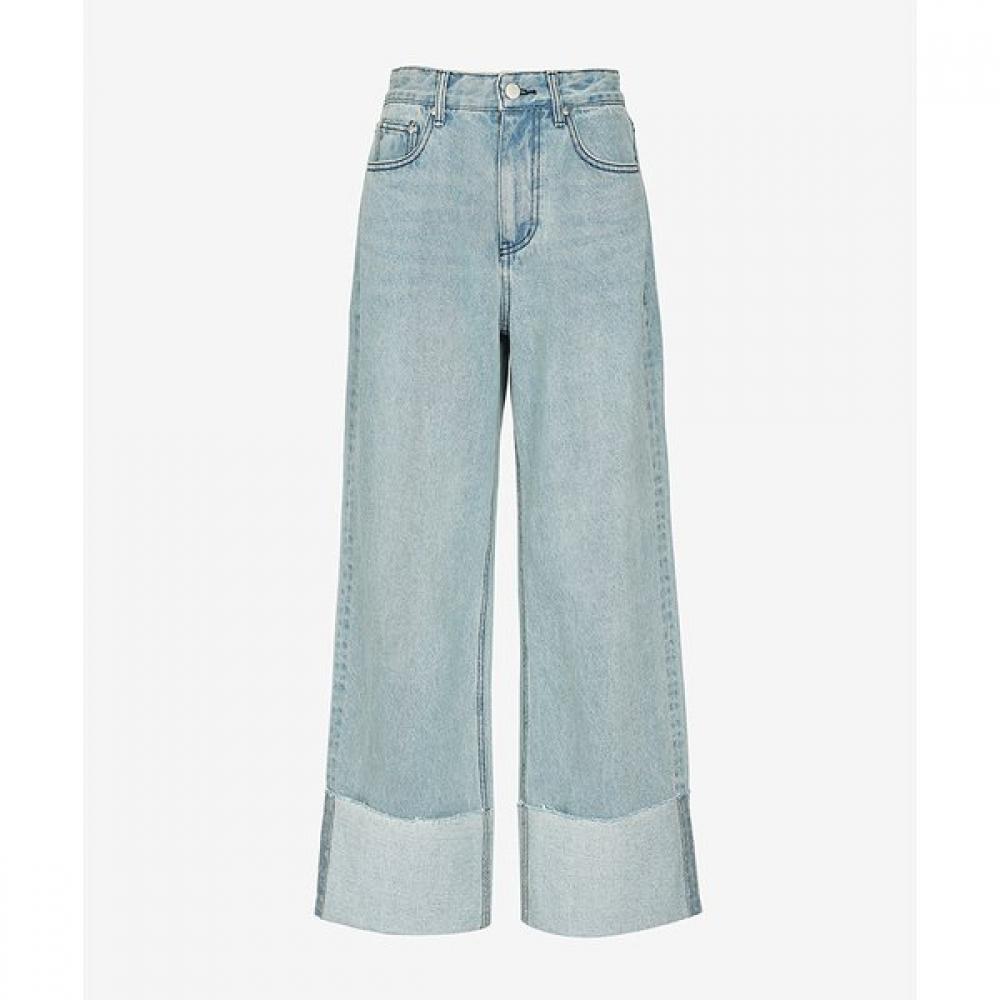 

2nd Skin Denim Roll Up Pants Ifwsn2200 01(S)/LT.BLUE