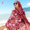 Summer Cotton and Linen Ethnic Wind Travel Scarf Holiday Sunscreen Scarf Big Shawl Female Beach Towel