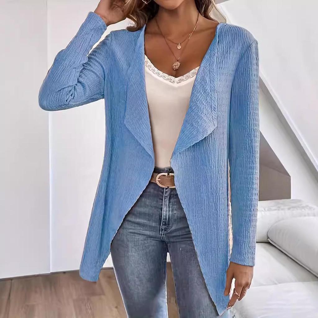 2024 Women's Autumn/Winter Long Sleeve Casual Knitwear Coat