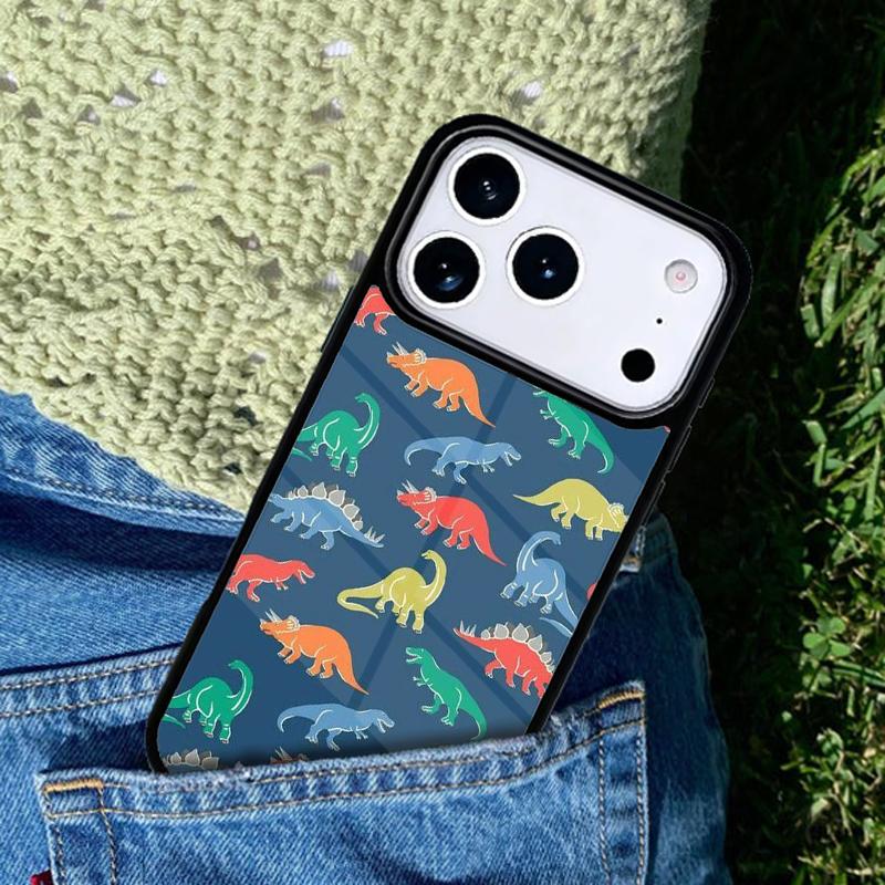 Cute Dinosaur Baby Phone Case Cover for IPhone 11 12 13 14 15 16e 17 Pro Max Coque for IPhone 17 Air