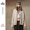 AYWTER Trendy Ethnic Style Xixiu Suede Velvet Unisex Loose Baseball Jacket W0481