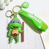4pcs/set Anime Ninja Turtle Figure Keychain Teenage Mutant Ninja Turtles Raphael Donatello Keyring Car Key Bag Ornament Present