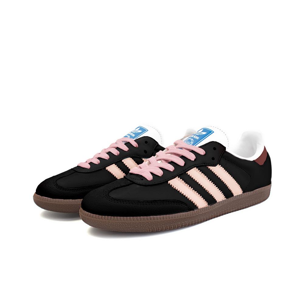 Adidas Originals SAMBA OG Slip Resistant Abrasion Resistant Low top Skateboard Shoes Unisex Blue Pink B75806(Team354-)
