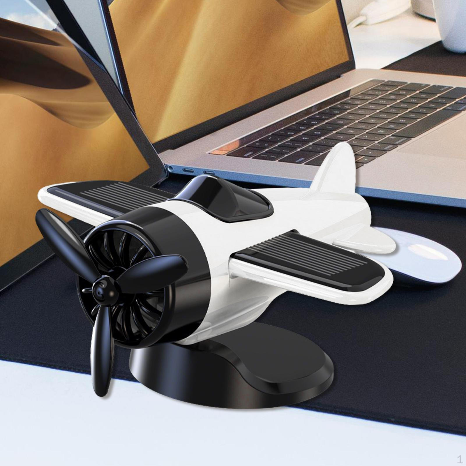 

Drifting Airplane Ornament for Car Dashboard Solar Powered Accessory белый