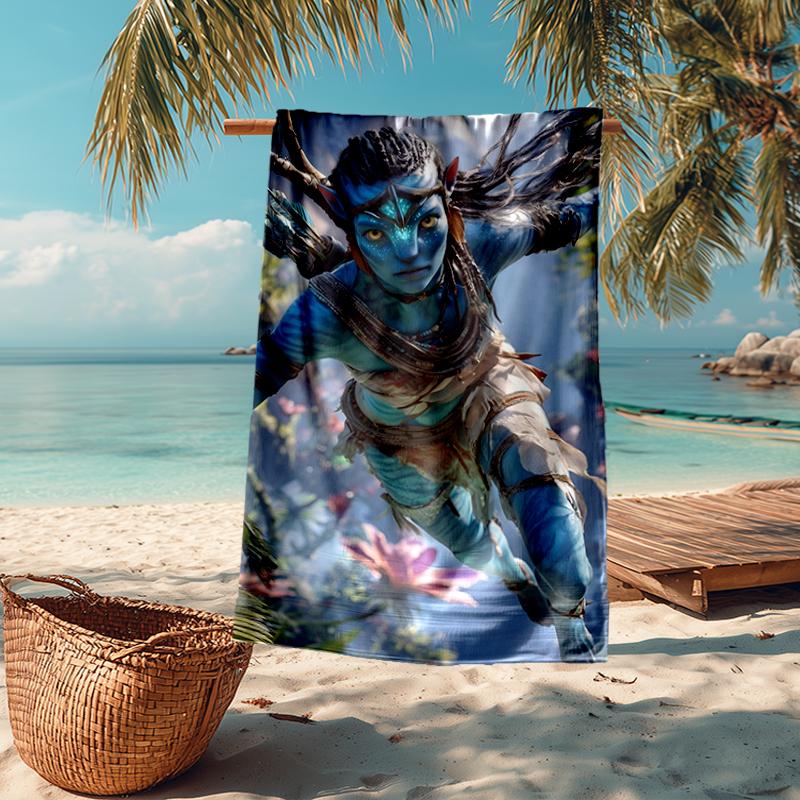 Ultra-Soft Beach Towel with Avatar Theme,Ideal for Pool - Camping, Diving - Perfect Travel Essential, Vibrant Beach Towel.