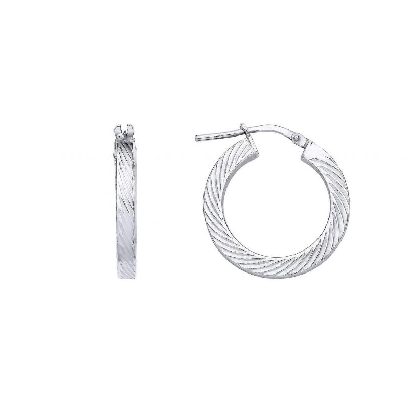 Feather Swirl Hoop Cleopatra Earrings