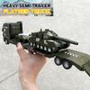 Non-Toxic 2 In 1 Engineering Diecast Trailer Excavator Tank Truck Construction Model Semi-Carrier Container Vehicle Transport Inertial Car