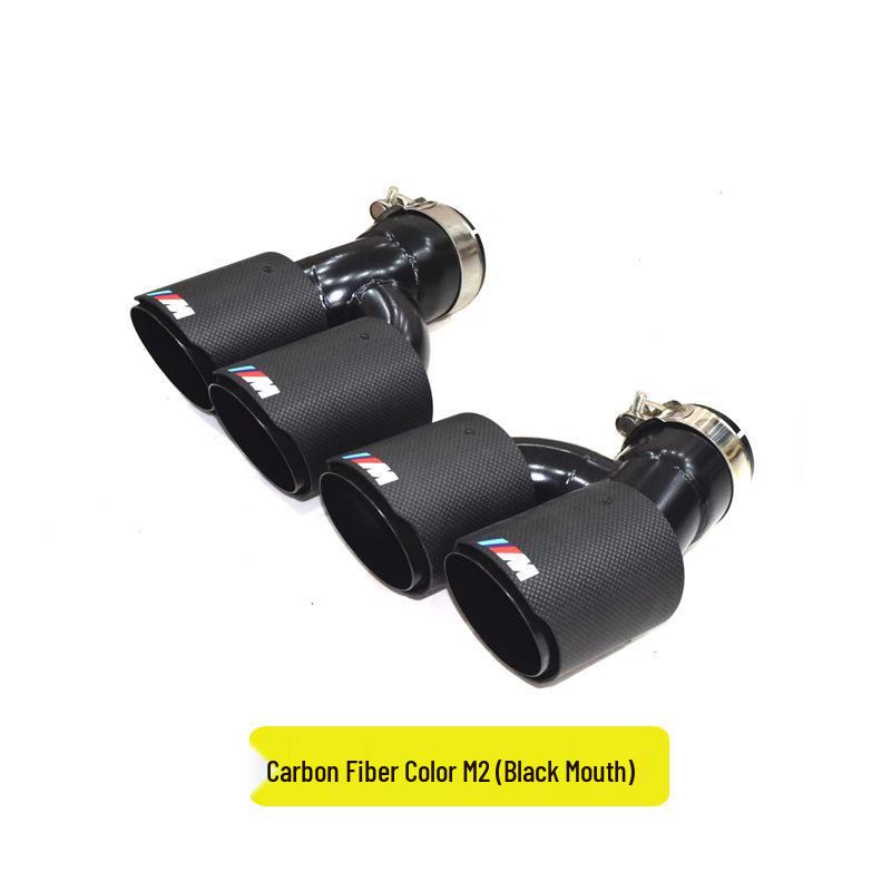 Quad Titanium Black MP Exhaust for BMW 5 Series 525li/530 G30/G38 - Square Nozzles