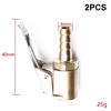 Brass Locking Nozzle Adapter 2PCS Tire Air Chuck Clip Durable Inflation for Car Motorcycle Bicycle Use