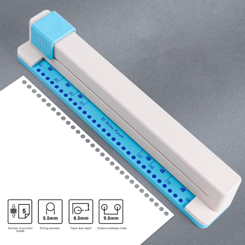 Professional 30 Hole Paper Puncher Slide Paper Puncher Machine 5 Sheet Punching Capacity For Office And School Use