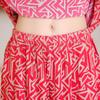 Plus Size Women Two Peice Sets Summer Loose Elegant High Waist Pant Sets Female Casual Vintage Print Oversize Suit