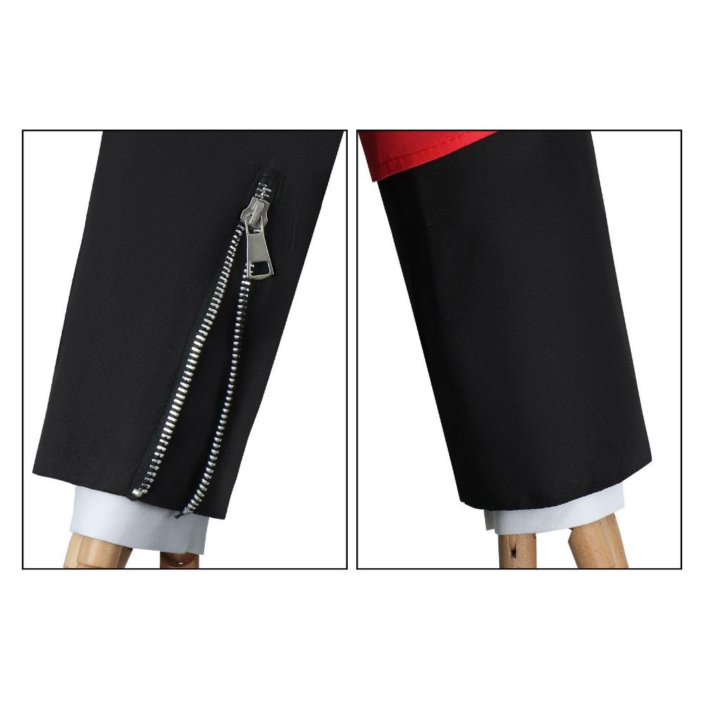 Game P3 Makoto Yuki Cosplay Costume Wig Gekkoukan High School Uniform Embroidery Black Suit Pants Shirt Daily Wearing Gifts