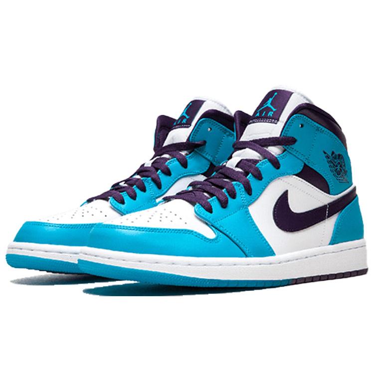 New JORDAN 1 Mid Hornets 554724-415