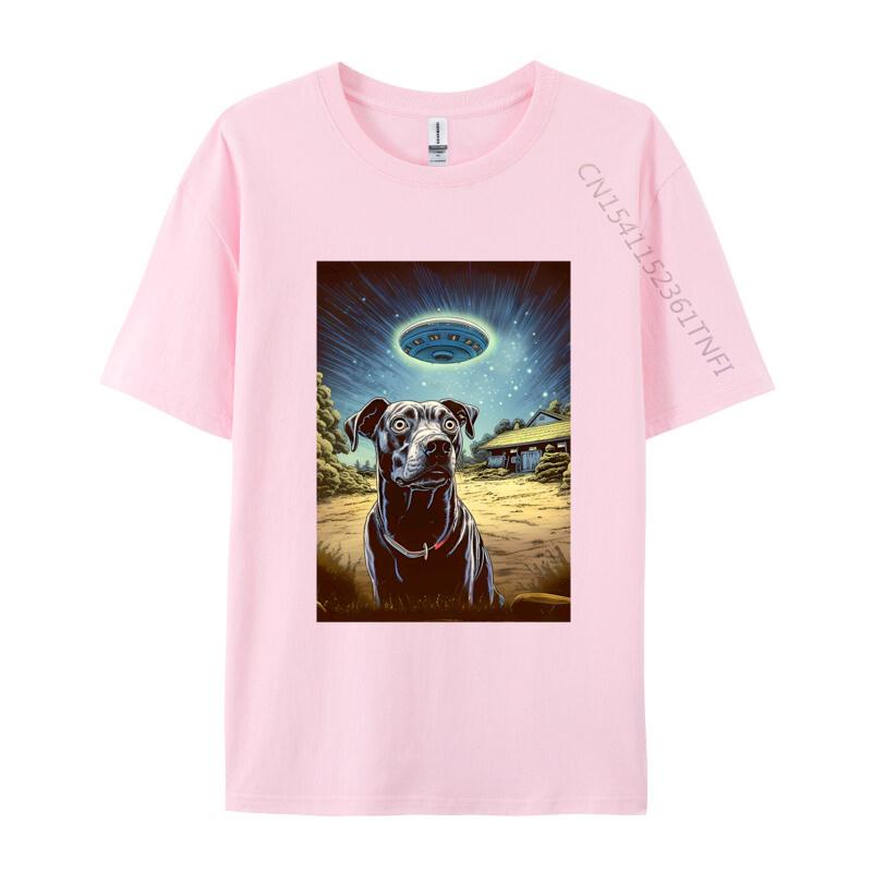 My Dog Thinks Ufos Are Real On A Dark Tshirt Men Clothing Tops Plus Size Pure Cotton ONeck T Shirts