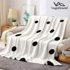 Unregelmäßige Schwarze Polka Dots Flanelldecke Warm Weich Halloween Weihnachten Sofa Warm Gemütlich Dekorative Deko Geschenk für Alle Jahreszeiten