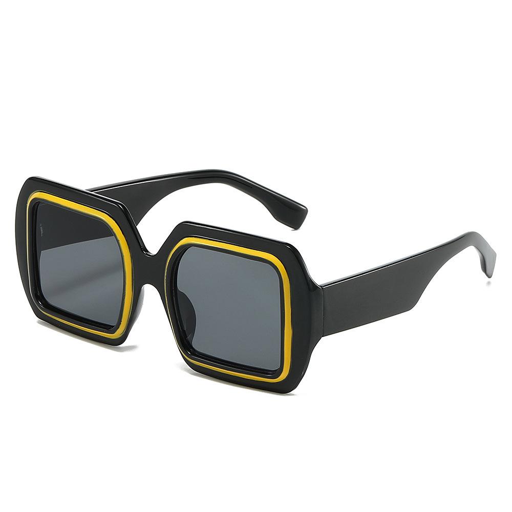 

Retro Super Large Gradient Square Women Sunglasses Luxury Brand Design Multicolor Simple Versatile Men Sun Glasses Uv400 as picture