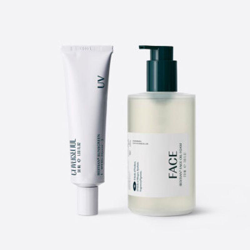 Набор Seoul Healthy Skin (Солнцезащитный крем + Пенка для умывания)