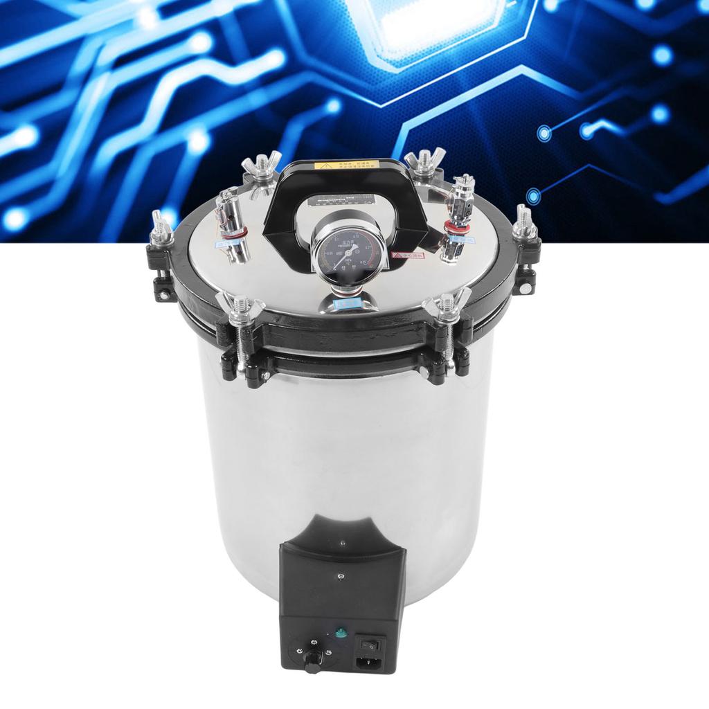   Autoclave Timed Automatic Stainless Steel High Pressure Temperature Pot Machine for   18L
