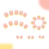 Yellow Press on Nail Square Fake Nail,Glossy Stick Glues on Nail for Nail Art Decors,Stick on Nail Acrylic Fake Nail