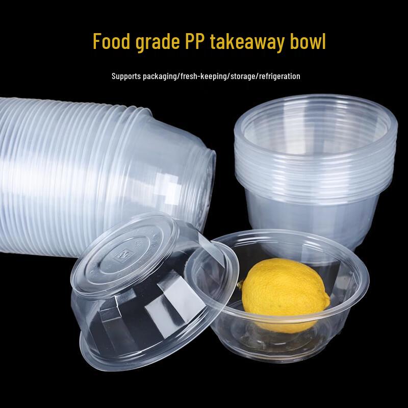 Disposable Plastic Takeout Bowls & Spoons