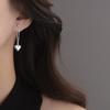 Elegant Heart-Shaped Long Drop Earrings For Women Minimalist Sweet Cute Dangle Earrings Fashion Jewelry Gift