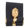 Black Color Alto Saxophone Accessories Leather And Metal Alto Sax Ligature  For Alto Saxophone