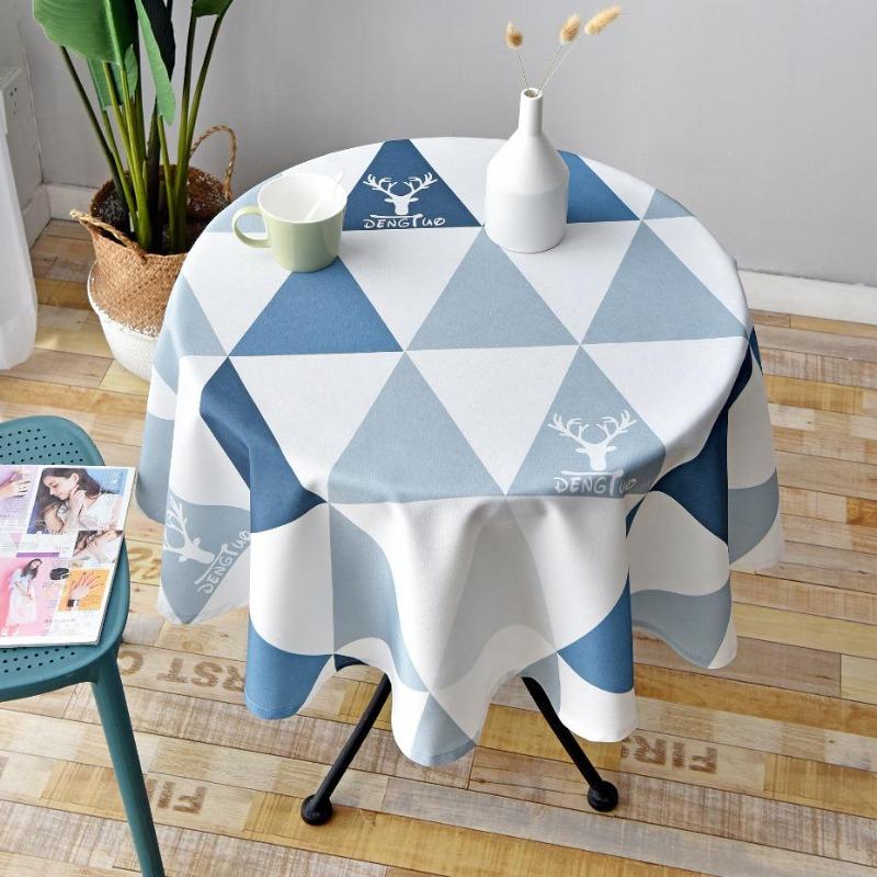 Proud Rose Waterproof Tablecloth Printed Round Table Cover Tea Table Cloth for Wedding Party Home Dining Table Decor Wash-free