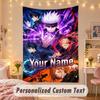 Custom Personalized Tapestry,Jujutsu Kaisen Print Custom Name Text Wall Art Hanging for Bedroom