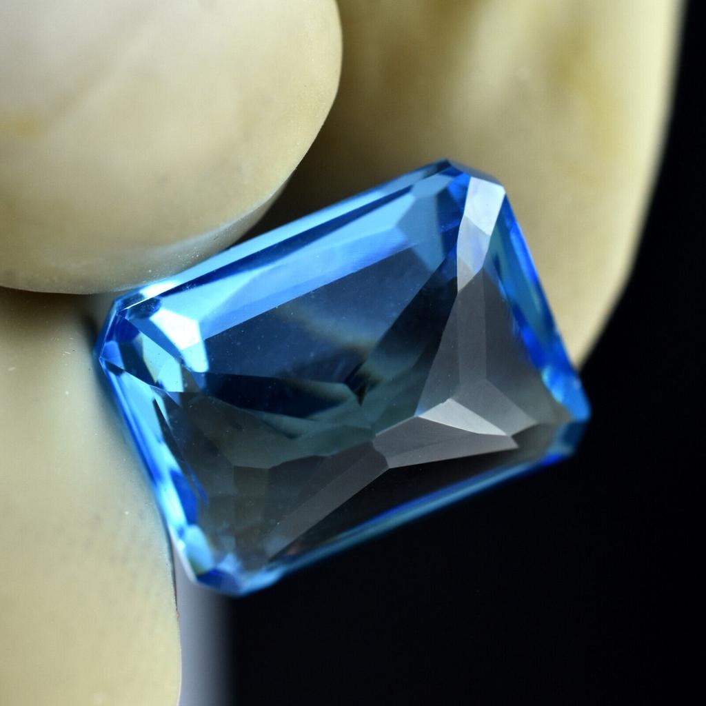 Natural Blue Emerald 11.00 Ct CERTIFIED Rare Sapphire Men's Rings Loose Gemstone AR-609