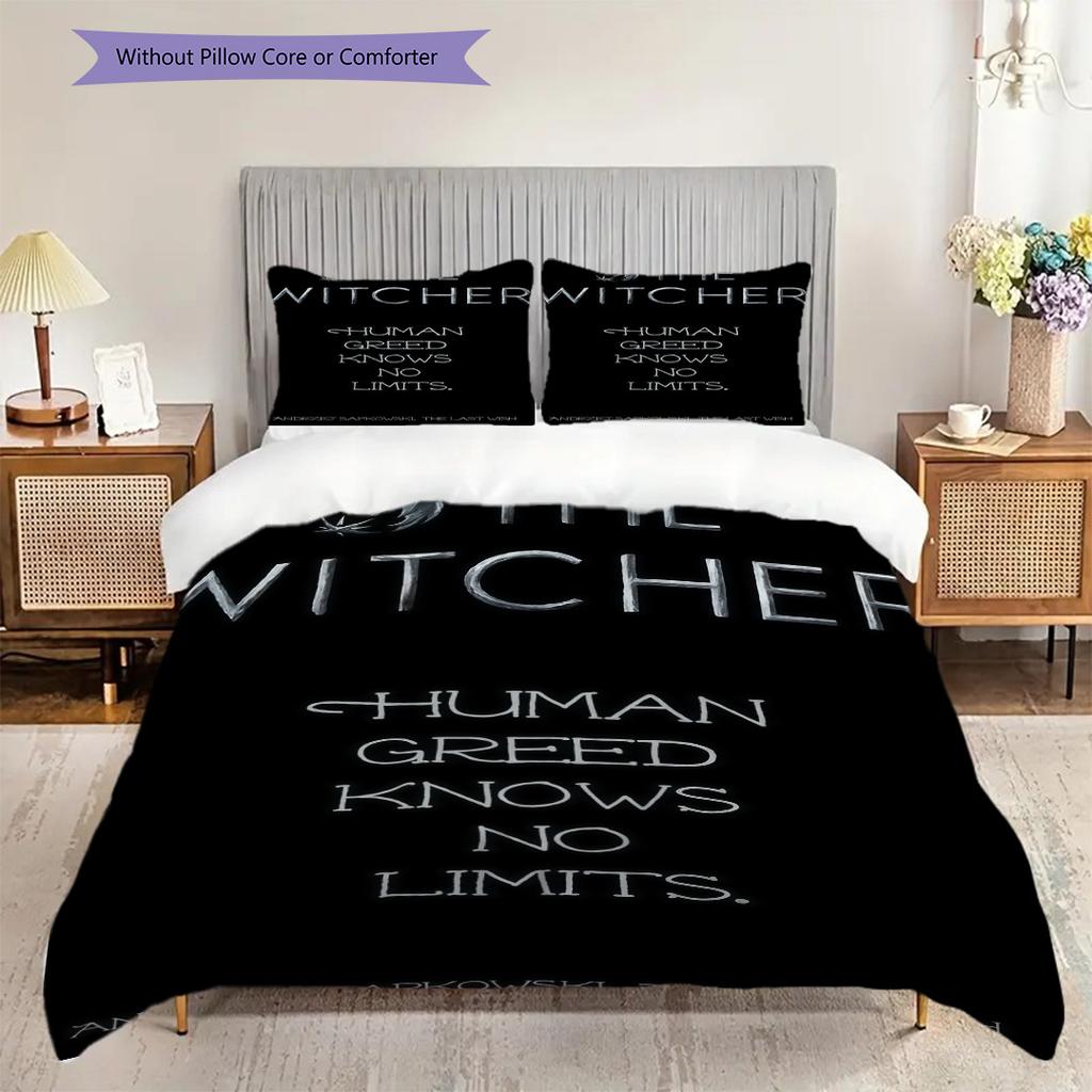 The Witcher Fantasy Adventure Bedding Bedding 1 Duvet Cover 2 Pillowcase Without Core Christmas Birthday Gift Bedding Set